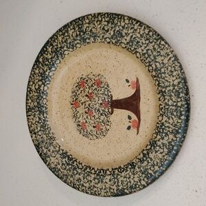 Three Rivers Pottery Vintage Pottery Apple Tree Plate 1992